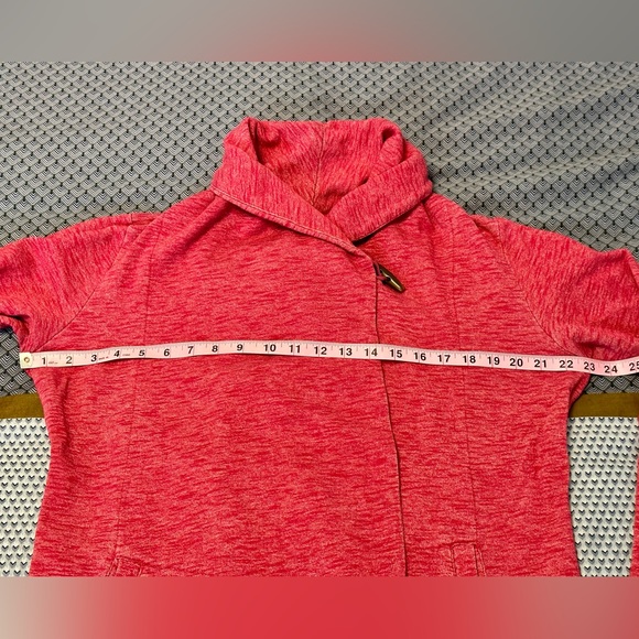 North Face Pink Heather Fallgrove Wrap Sweater Size M - Picture 6 of 11